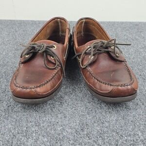 Sebago Docksides Schooner Brown Boat Shoes Mens 11M Leather Moccasin